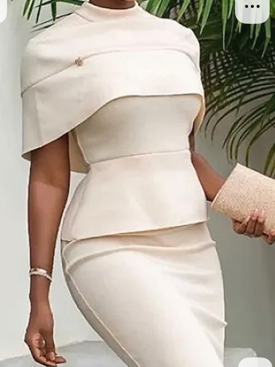 STYLEWE Tops - STYLEWE Cream Layered Cape (BLOUSE ONLY)